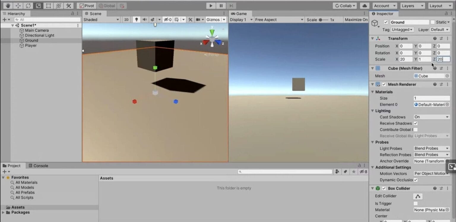 Player movement in Unity with Rigidbodies and Colliders